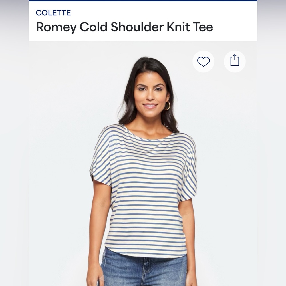 Women’s Colette Cold Shoulder Knot Tee Medium Navy